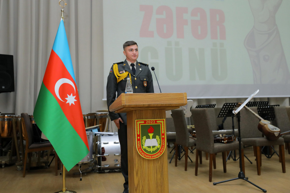 Naxçıvan Hərbi Kollecində “Zəfər Günü – əbədi qürurumuz” adlı tədbir keçirilib<font color=red> - FOTOLAR</font>