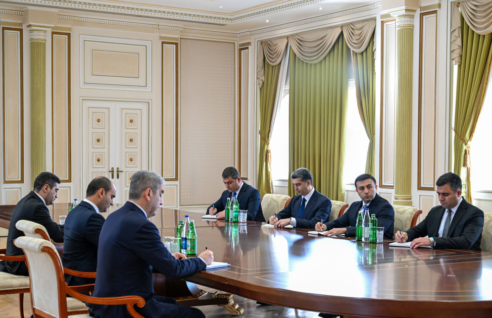 Prezident İlham Əliyev Naxçıvanda Prezidentin yeni səlahiyyətli nümayəndəsini və bir sıra rayonların icra hakimiyyətlərinə təyin olunan başçıları qəbul edib<font color=red> - FOTOLAR</font>