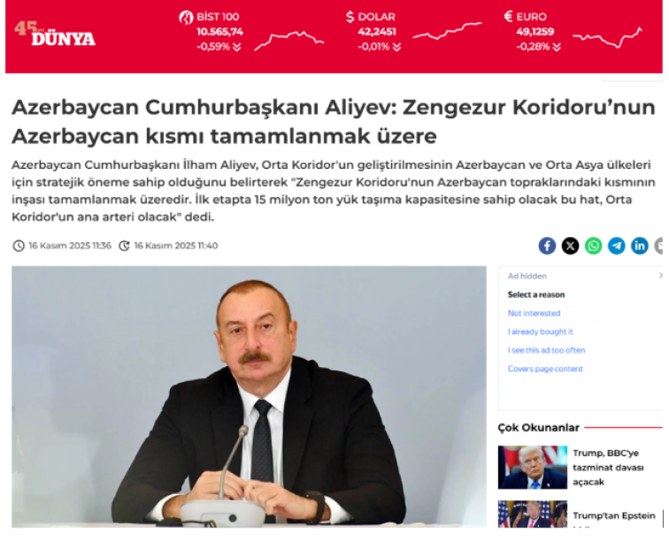 Türkiyə mediası Prezident İlham Əliyevin Mərkəzi Asiya Dövlət Başçılarının Məşvərət Görüşündə iştirakını geniş işıqlandırır<font color=red> - FOTOLAR</font>