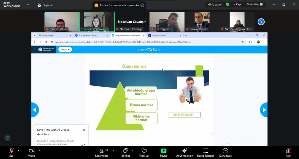 Dövlət qulluğunda motivasiya mövzusunda vebinar keçirilib<font color=red> - FOTOLAR</font>