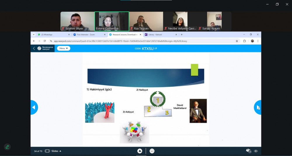 Dövlət qulluğunda motivasiya mövzusunda vebinar keçirilib<font color=red> - FOTOLAR</font>