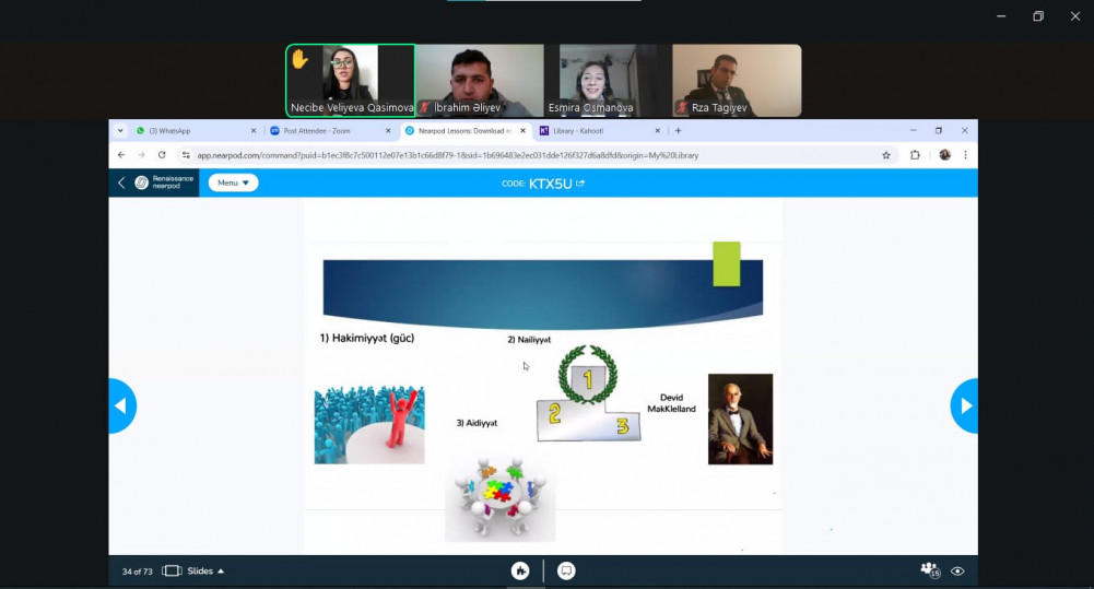 Dövlət qulluğunda motivasiya mövzusunda vebinar keçirilib<font color=red> - FOTOLAR</font>