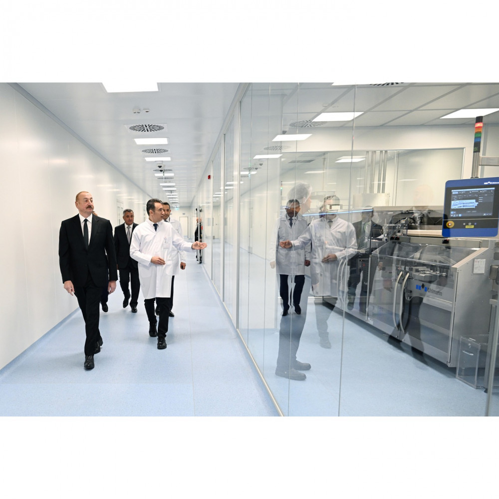 Prezident İlham Əliyev dərman preparatları istehsalı müəssisəsinin açılışında iştirak edib<font color=red> - FOTOLAR</font>