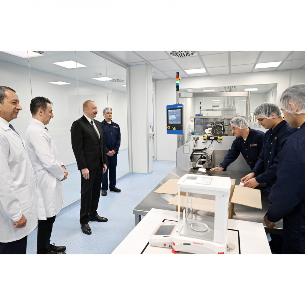 Prezident İlham Əliyev dərman preparatları istehsalı müəssisəsinin açılışında iştirak edib<font color=red> - FOTOLAR</font>