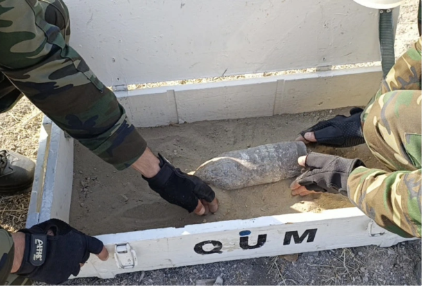 Naxçıvanda əl qumbarası və top mərmisi tapılıb<font color=red> - VİDEO</font>