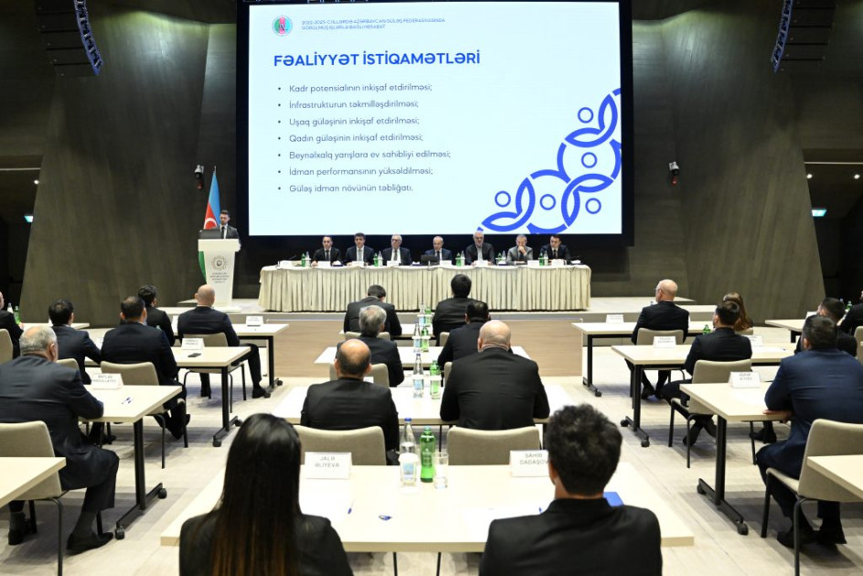 Mikayıl Cabbarov növbəti dəfə Azərbaycan Güləş Federasiyasının prezidenti seçilib<font color=red> - FOTOLAR</font>