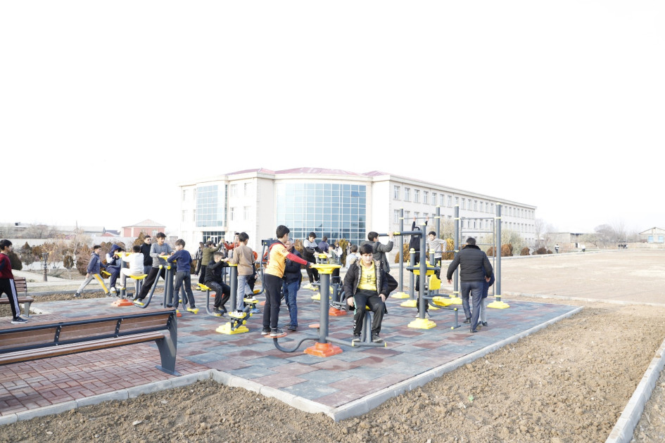 Babək rayonunda açıq hava idman qurğuları istifadəyə verilib<font color=red> - FOTOLAR</font>