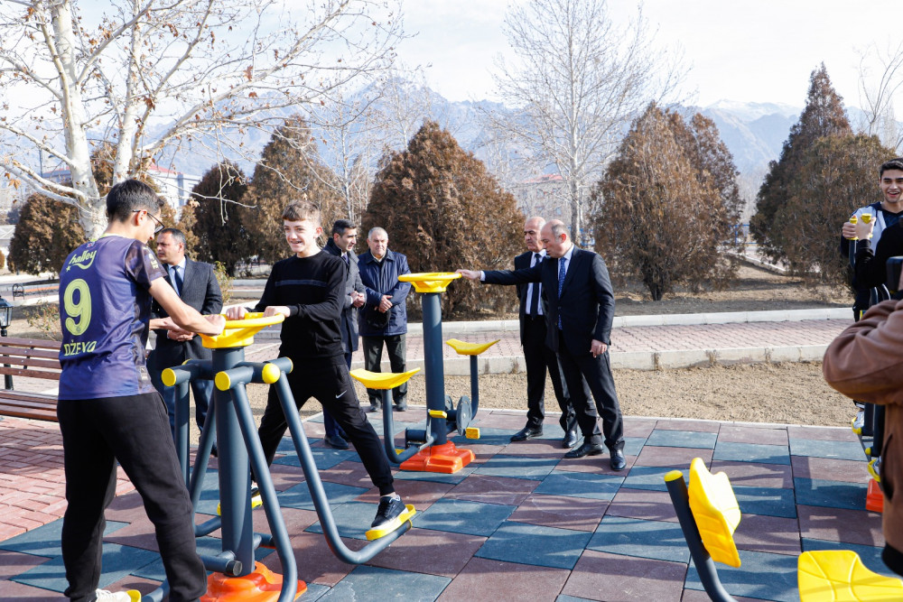 Ordubad şəhərində açıq hava idman qurğuları istifadəyə verilib<font color=red> - FOTOLAR</font>