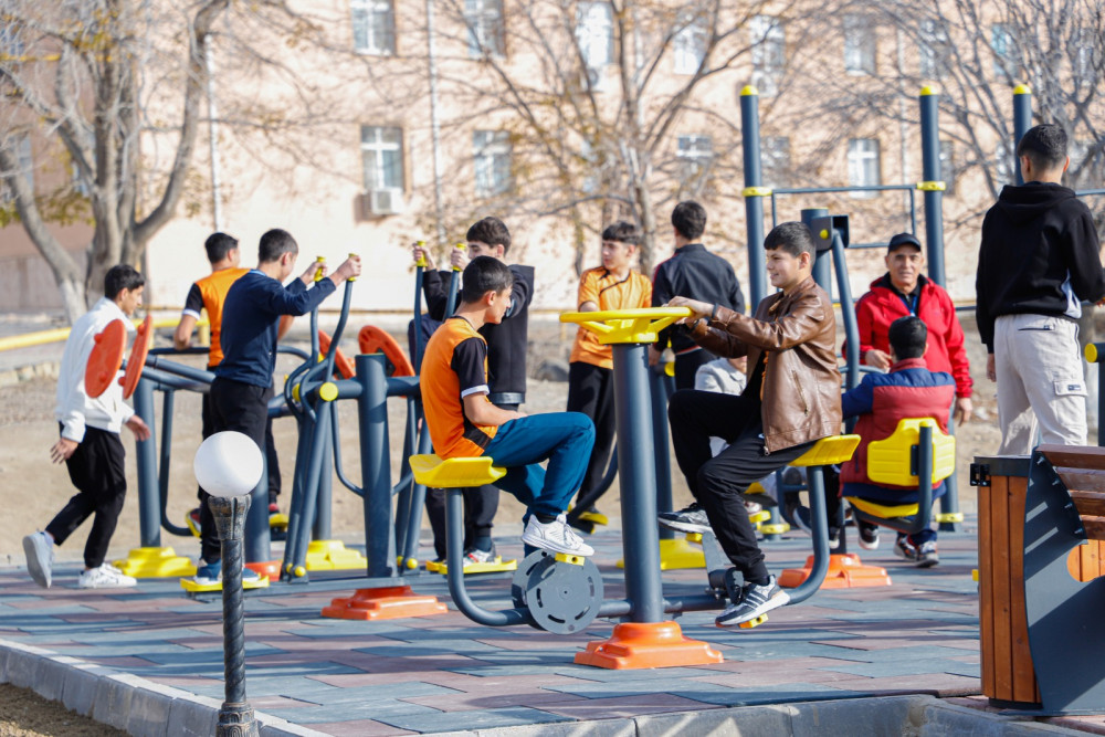 Ordubad şəhərində açıq hava idman qurğuları istifadəyə verilib<font color=red> - FOTOLAR</font>