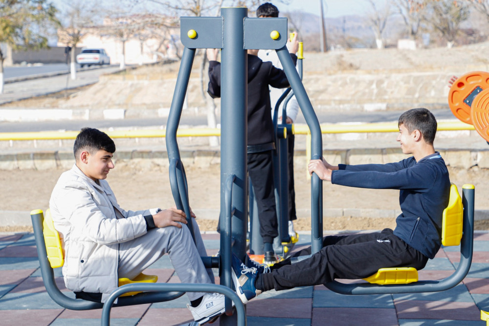 Ordubad şəhərində açıq hava idman qurğuları istifadəyə verilib<font color=red> - FOTOLAR</font>