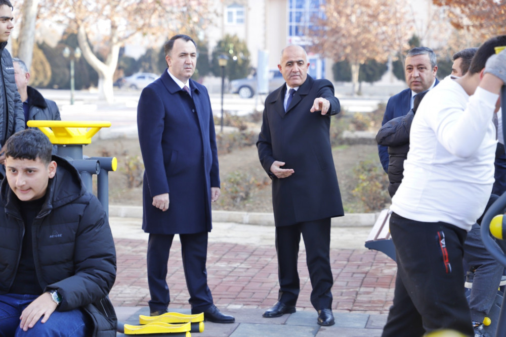 Şərur şəhərində açıq hava idman qurğuları istifadəyə verilib<font color=red> - FOTOLAR</font>