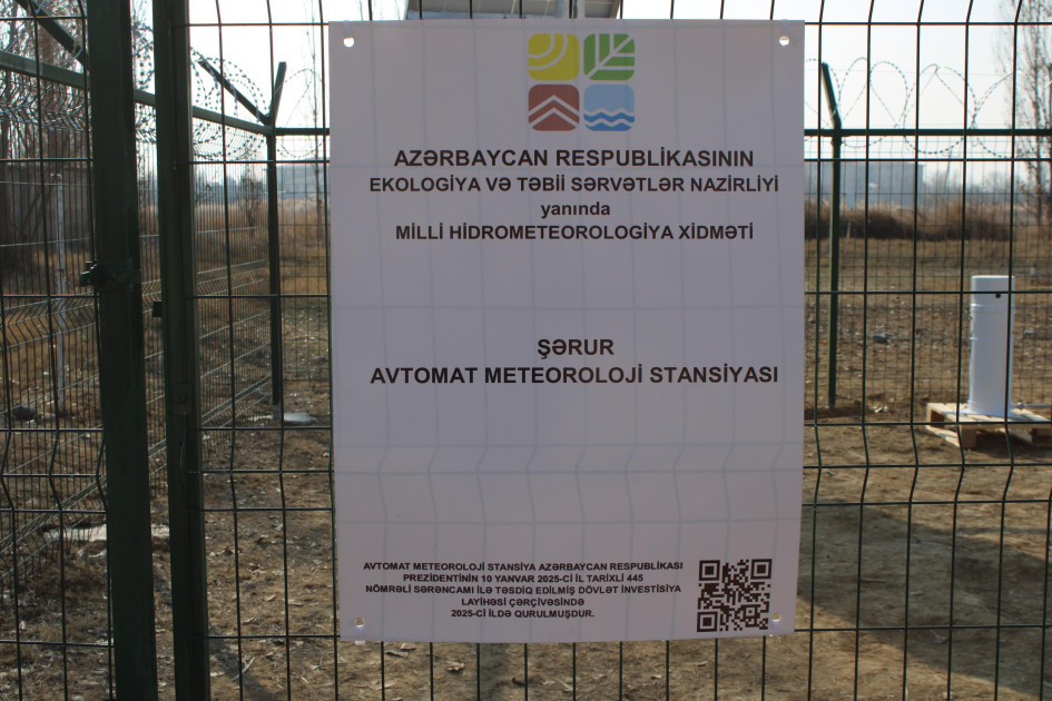 Şərurda yeni avtomat meteoroloji stansiya quraşdırılıb - <font color=red> - FOTOLAR</font>