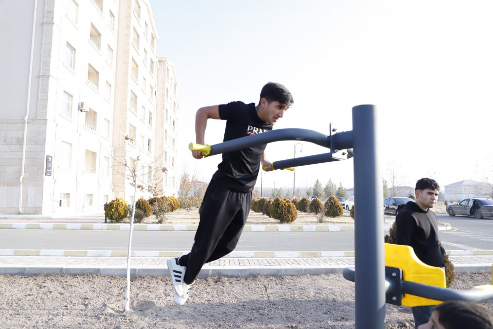 Kəngərli rayon Qıvraq qəsəbəsində açıq hava idman qurğuları istifadəyə verilib<font color=red> - FOTOLAR</font>