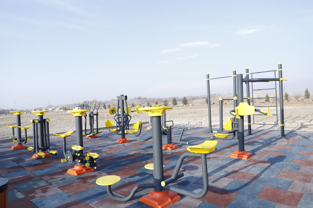 Kəngərli rayon Qıvraq qəsəbəsində açıq hava idman qurğuları istifadəyə verilib<font color=red> - FOTOLAR</font>