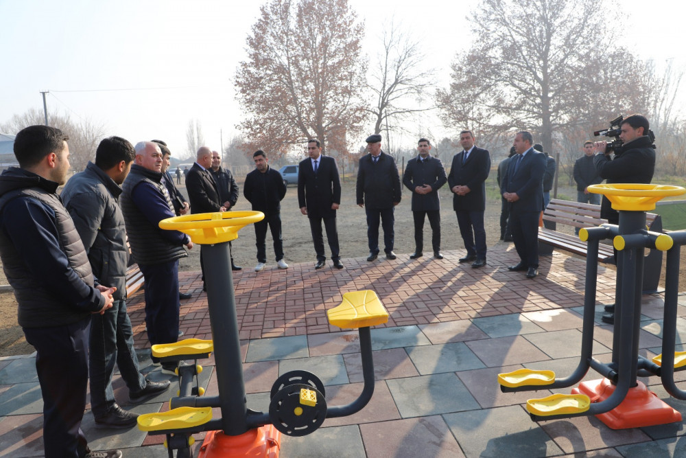 Sədərək rayon Sədərək kəndində açıq hava idman qurğuları istifadəyə verilib<font color=red> - FOTOLAR</font>