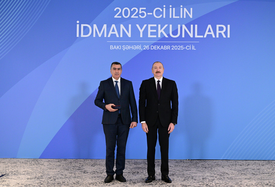 Prezident İlham Əliyev 2025-ci ilin idman yekunlarına həsr olunan mərasimdə iştirak edib<font color='red'> - YENİLƏNİB</font><font color=red> - FOTOLAR</font>