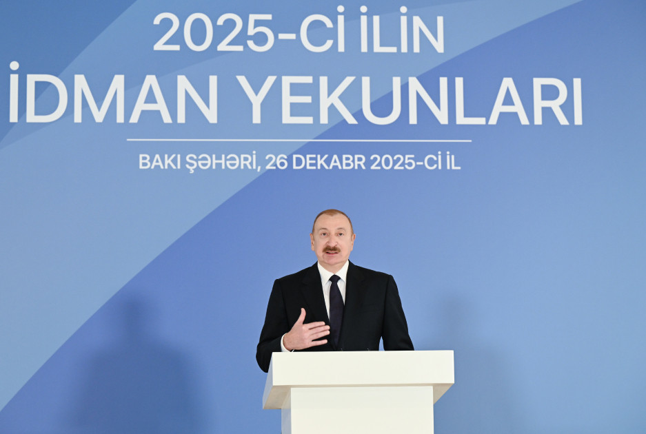Prezident İlham Əliyev 2025-ci ilin idman yekunlarına həsr olunan mərasimdə iştirak edib<font color='red'> - YENİLƏNİB</font><font color=red> - FOTOLAR</font>