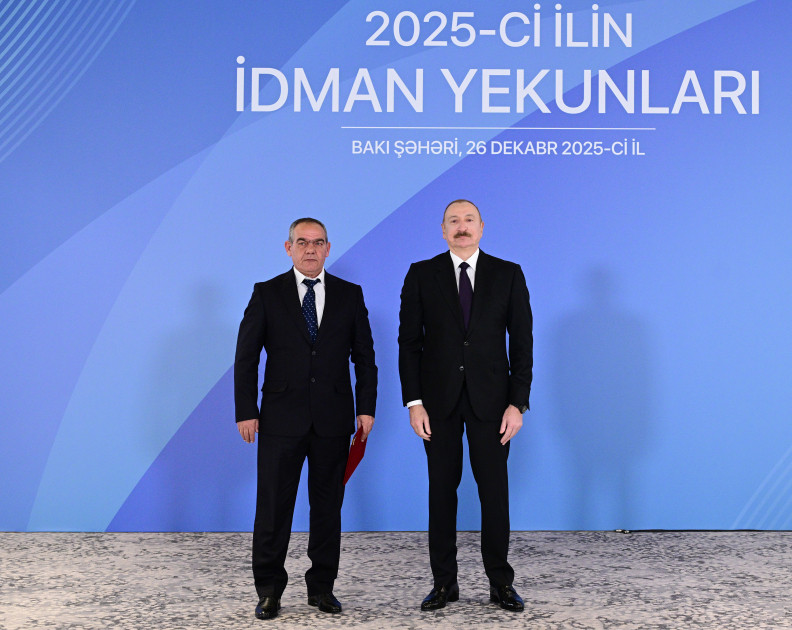 Prezident İlham Əliyev 2025-ci ilin idman yekunlarına həsr olunan mərasimdə iştirak edib<font color='red'> - YENİLƏNİB</font><font color=red> - FOTOLAR</font>