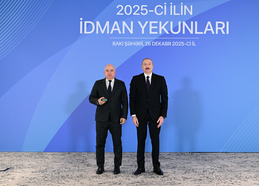 Prezident İlham Əliyev 2025-ci ilin idman yekunlarına həsr olunan mərasimdə iştirak edib<font color='red'> - YENİLƏNİB</font><font color=red> - FOTOLAR</font>