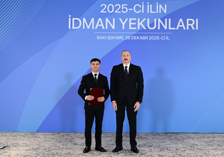 Prezident İlham Əliyev 2025-ci ilin idman yekunlarına həsr olunan mərasimdə iştirak edib<font color='red'> - YENİLƏNİB</font><font color=red> - FOTOLAR</font>