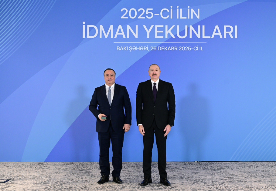 Prezident İlham Əliyev 2025-ci ilin idman yekunlarına həsr olunan mərasimdə iştirak edib<font color='red'> - YENİLƏNİB</font><font color=red> - FOTOLAR</font>