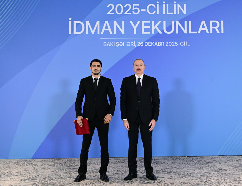 Prezident İlham Əliyev 2025-ci ilin idman yekunlarına həsr olunan mərasimdə iştirak edib<font color='red'> - YENİLƏNİB</font><font color=red> - FOTOLAR</font>