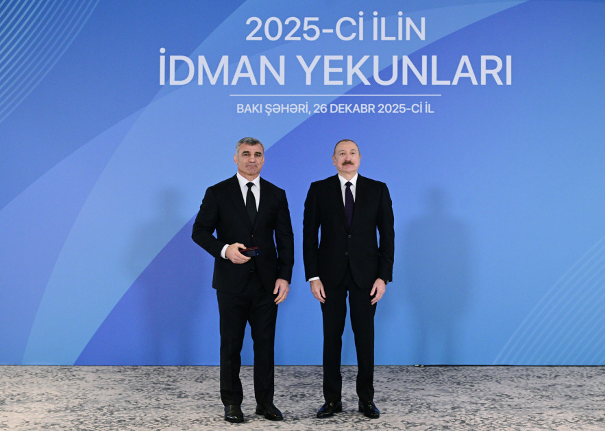 Prezident İlham Əliyev 2025-ci ilin idman yekunlarına həsr olunan mərasimdə iştirak edib<font color='red'> - YENİLƏNİB</font><font color=red> - FOTOLAR</font>