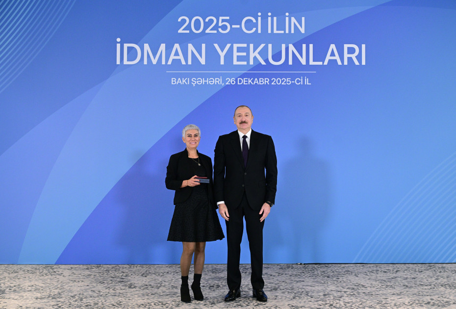 Prezident İlham Əliyev 2025-ci ilin idman yekunlarına həsr olunan mərasimdə iştirak edib<font color='red'> - YENİLƏNİB</font><font color=red> - FOTOLAR</font>