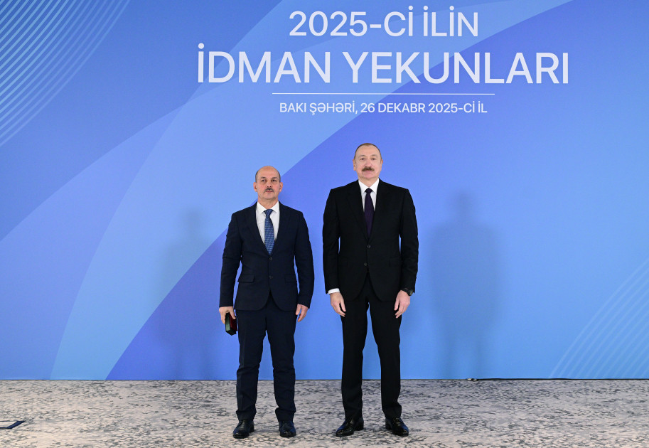 Prezident İlham Əliyev 2025-ci ilin idman yekunlarına həsr olunan mərasimdə iştirak edib<font color='red'> - YENİLƏNİB</font><font color=red> - FOTOLAR</font>