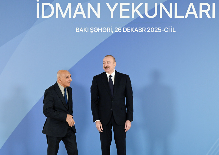 Prezident İlham Əliyev 2025-ci ilin idman yekunlarına həsr olunan mərasimdə iştirak edib<font color='red'> - YENİLƏNİB</font><font color=red> - FOTOLAR</font>
