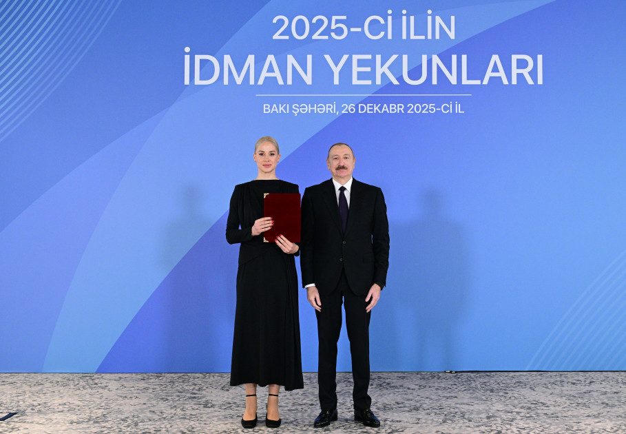 Prezident İlham Əliyev 2025-ci ilin idman yekunlarına həsr olunan mərasimdə iştirak edib<font color='red'> - YENİLƏNİB</font><font color=red> - FOTOLAR</font>