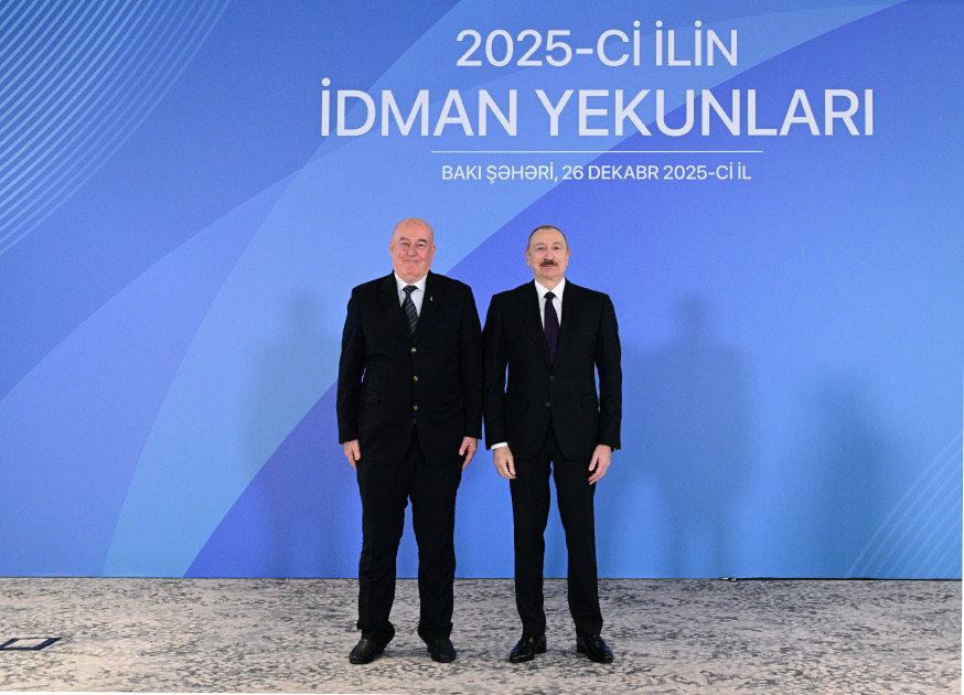 Prezident İlham Əliyev 2025-ci ilin idman yekunlarına həsr olunan mərasimdə iştirak edib<font color='red'> - YENİLƏNİB</font><font color=red> - FOTOLAR</font>