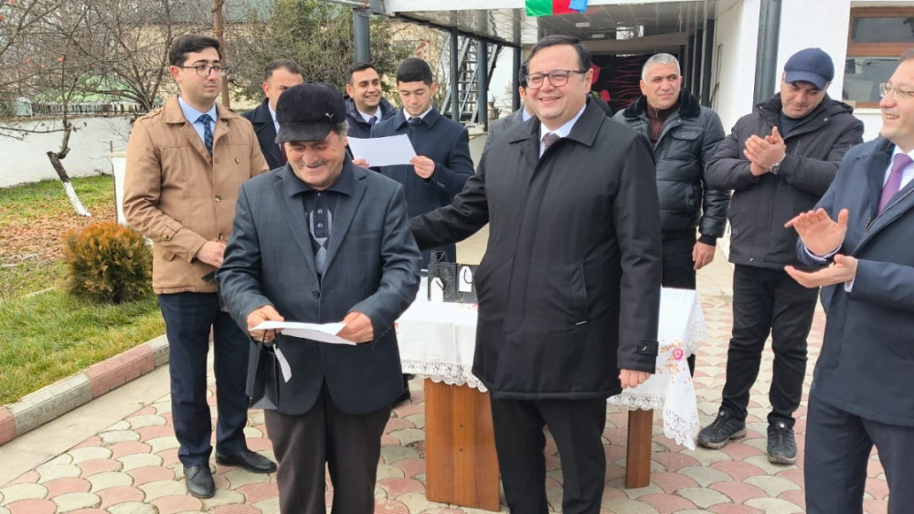 Hadrutda daha 13 ailəyə evlərinin açarları təqdim olunub <font color=red> - FOTOLAR</font>