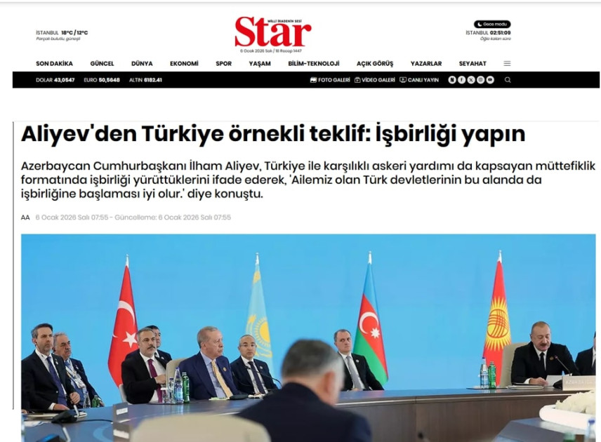 Türkiyə mediası Prezident İlham Əliyevin yerli telekanallara müsahibəsinə geniş yer ayırıb<font color=red> - FOTOLAR</font>