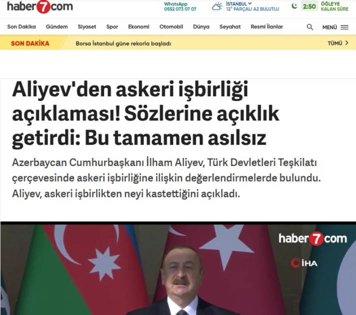 Türkiyə mediası Prezident İlham Əliyevin yerli telekanallara müsahibəsinə geniş yer ayırıb<font color=red> - FOTOLAR</font>