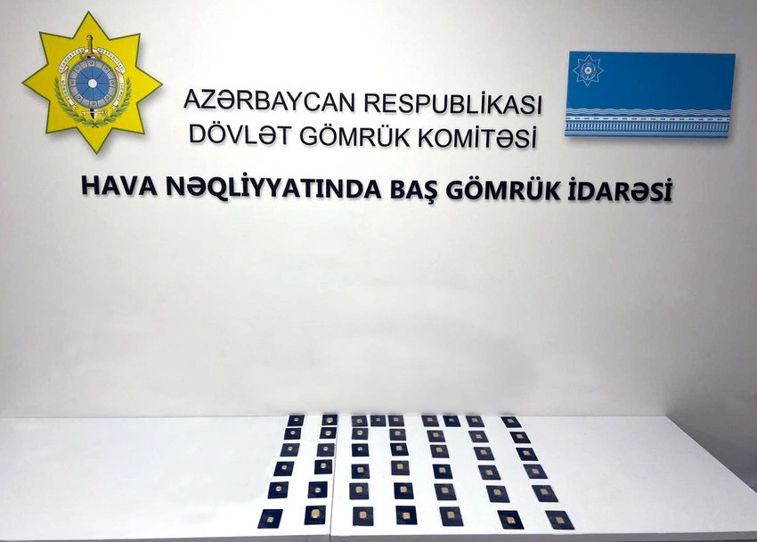 Azərbaycana qızıl külçələrin qanunsuz yolla gətirilməsinin qarşısı alınıb<font color=red> - FOTOLAR</font>