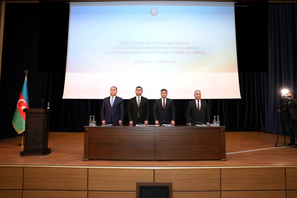 “2025-ci ildə Naxçıvan şəhərinin sosial-iqtisadi inkişafının yekunları və qarşıda duran vəzifələr”ə həsr olunmuş hesabat tədbiri keçirilib<font color=red> - FOTOLAR</font>