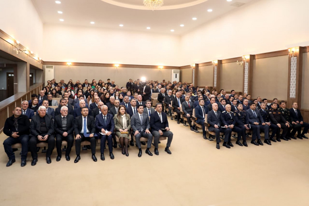 Sədərəkdə ötən ilin sosial-iqtisadi inkişafının yekunları və qarşıda duran vəzifələrə dair hesabat tədbiri keçirilib<font color=red> - FOTOLAR</font>