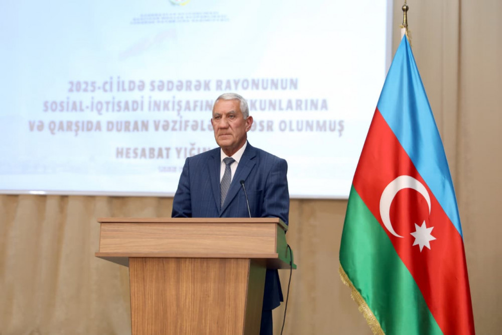 Sədərəkdə ötən ilin sosial-iqtisadi inkişafının yekunları və qarşıda duran vəzifələrə dair hesabat tədbiri keçirilib<font color=red> - FOTOLAR</font>