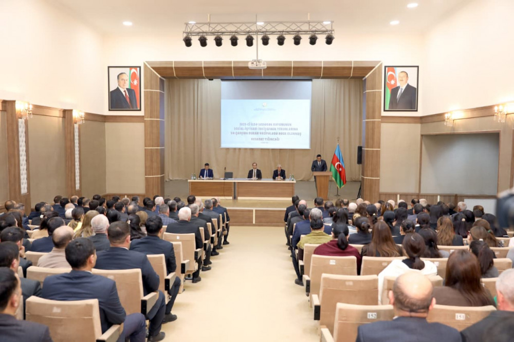 Sədərəkdə ötən ilin sosial-iqtisadi inkişafının yekunları və qarşıda duran vəzifələrə dair hesabat tədbiri keçirilib<font color=red> - FOTOLAR</font>