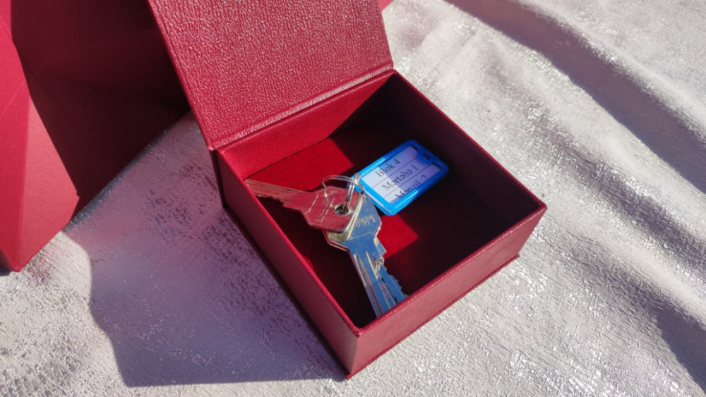 Xankəndiyə köçən keçmiş məcburi köçkünlərə evlərinin açarları təqdim olunub<font color=red> - FOTOLAR</font>