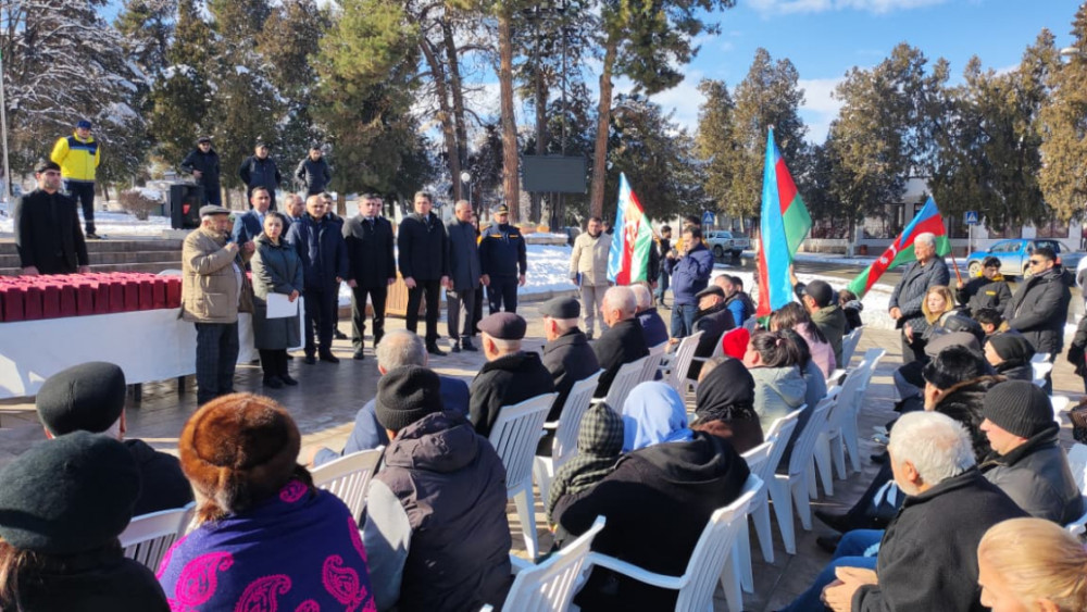 Xankəndiyə köçən keçmiş məcburi köçkünlərə evlərinin açarları təqdim olunub<font color=red> - FOTOLAR</font>