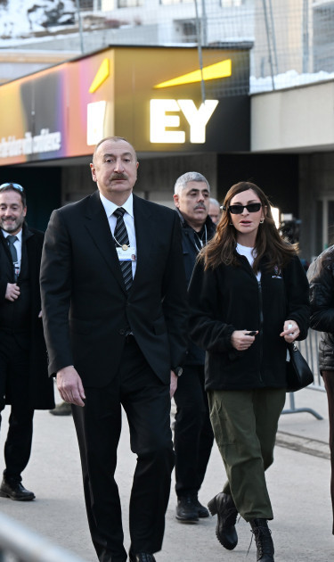 Prezident İlham Əliyev Ümumdünya İqtisadi Forumu çərçivəsində panel iclasda iştirak edib<font color=red> - FOTOLAR</font>