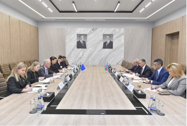 Azərbaycan Aİ ilə Zəngəzur dəhlizinin Trans-Avropa nəqliyyat şəbəkələrinə əlavə olunmasını müzakirə edib<font color=red> - FOTOLAR</font>