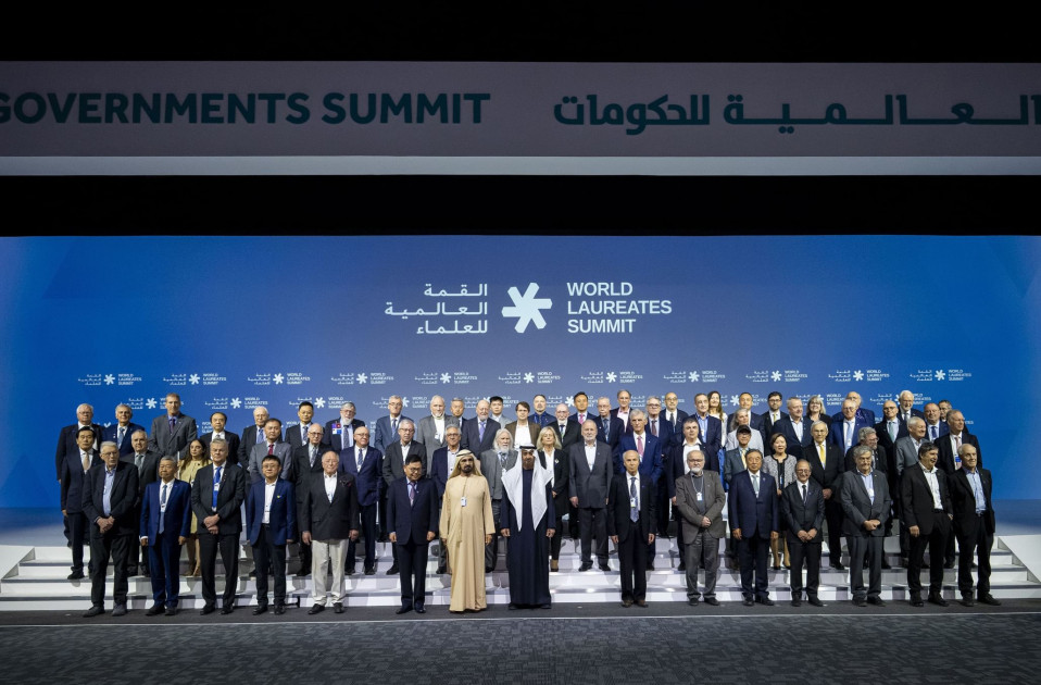 BƏƏ Prezidenti Dubayda Ümumdünya Laureatlar Sammitinin açılışında iştirak edib<font color=red> - FOTOLAR</font>