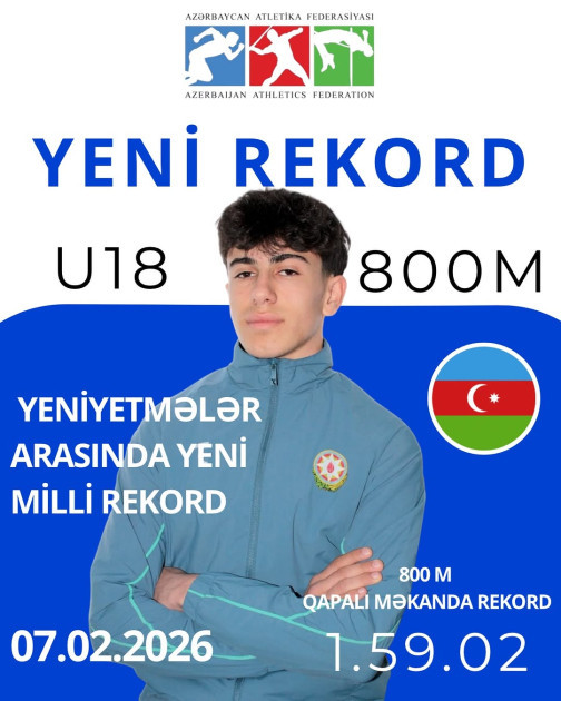 Naxçıvan atleti ölkə üzrə rekord nəticə göstərib<font color=red> - FOTOLAR</font>