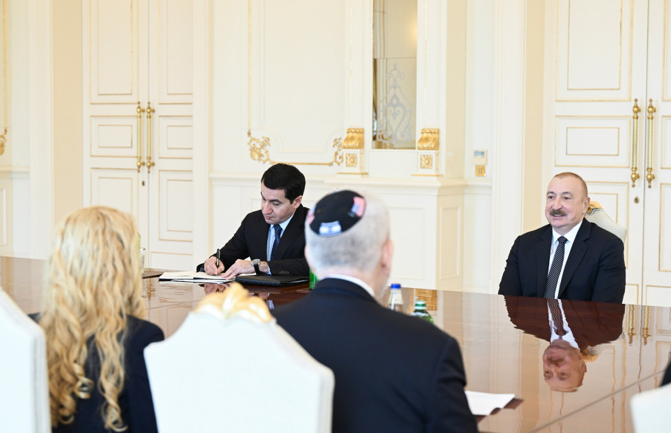 Prezident İlham Əliyev ABŞ-ın Əsas Amerika Yəhudi Təşkilatlarının Prezidentləri Konfransının nümayəndə heyətini qəbul edib<font color=red> - FOTOLAR</font>