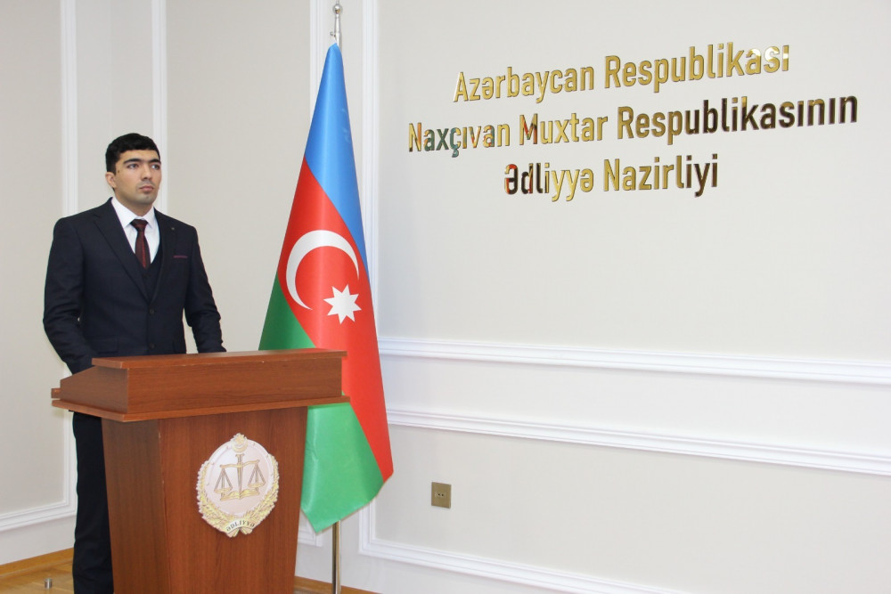 Naxçıvanda ədliyyə qulluqçularının andiçmə mərasimi təşkil edilib<font color=red> - FOTOLAR</font>