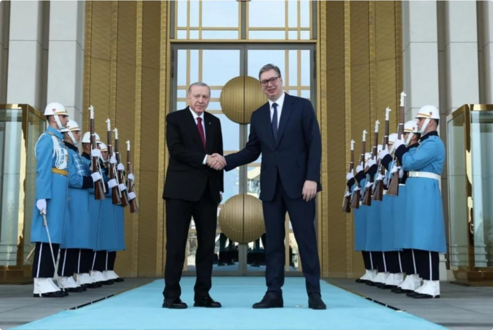 Ərdoğan Serbiya prezidenti ilə görüşüb<font color=red> - FOTOLAR</font>