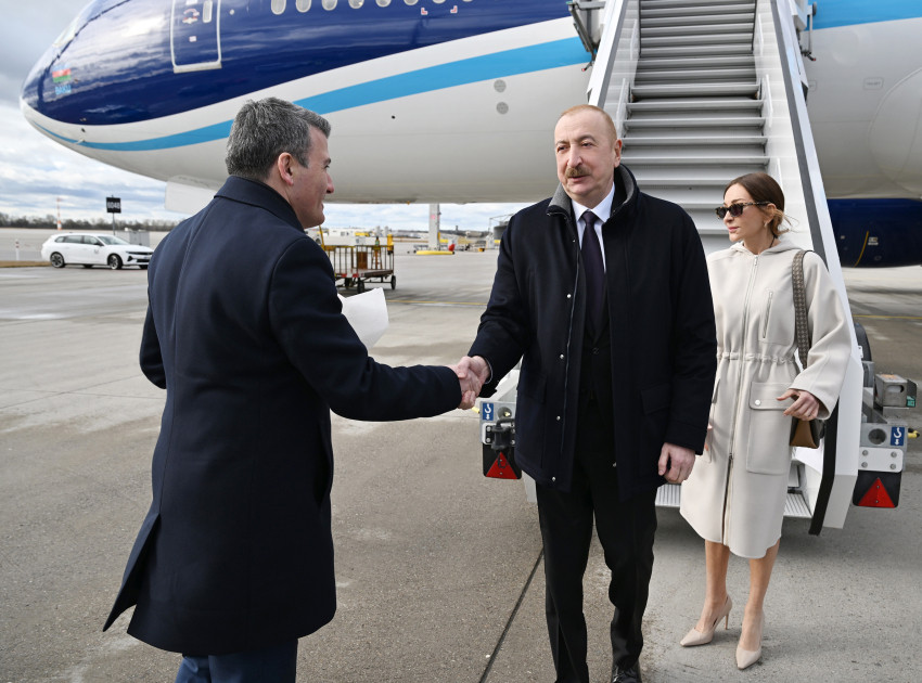 Prezident İlham Əliyev Almaniyaya səfərə gedib<font color=red> - FOTOLAR</font>